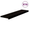 vidaXL Treppenstufen 16 Stk. Dunkelbraun 100x25x2 cm Massivholz Eiche