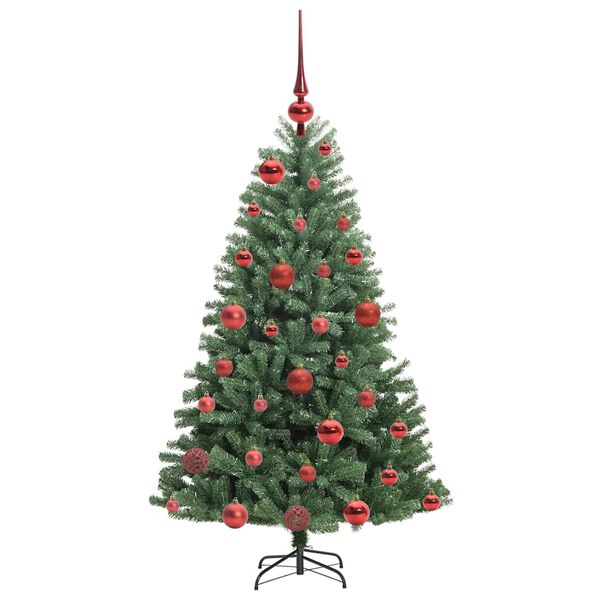vidaXL Künstlicher klappbarer Weihnachtsbaum mit 150 LEDs Grün 120 cm