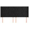 vidaXL Kopfteil mit Ohren Schwarz 203x16x118/128 cm Samt