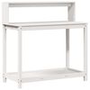 vidaXL Pflanztisch mit Ablagen Wei&szlig; 108x50x109,5 cm Massivholz Kiefer