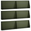 vidaXL St&uuml;tzmauer 6 stk. 80 x 12 x 40 cm Stahl Olivgr&uuml;n