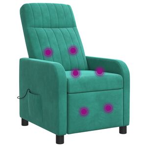 vidaXL Massage Relaxsessel T&uuml;rkis Samt (V)