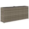 vidaXL Pflanzk&uuml;bel mit 2 T&ouml;pfen 2 Stk. Grau 90x20x40 cm Poly Rattan