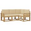 vidaXL Outdoor-Sofagarnitur 4 stk. Wei&szlig; und Beige