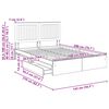 vidaXL Aufbewahrungsbett Graues Sonoma 140 x 200 cm Holzwerkstoff