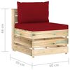 vidaXL 8-tlg. Garten-Lounge-Set mit Kissen Gr&uuml;n Impr&auml;gniertes Holz