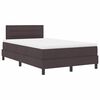 vidaXL Boxspringbett mit Matratze Dunkelbraun 120 x 190 cm Stoff