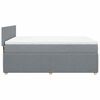 vidaXL Boxspringbett mit Matratze Hellgrau 160x200 cm Stoff