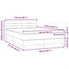 vidaXL Boxspringbett mit Matratze & LED Rosa 140x210 cm Samt