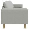 vidaXL Wohnzimmer Couch Wolkengrau 250 x 77 x 76 cm Polyester