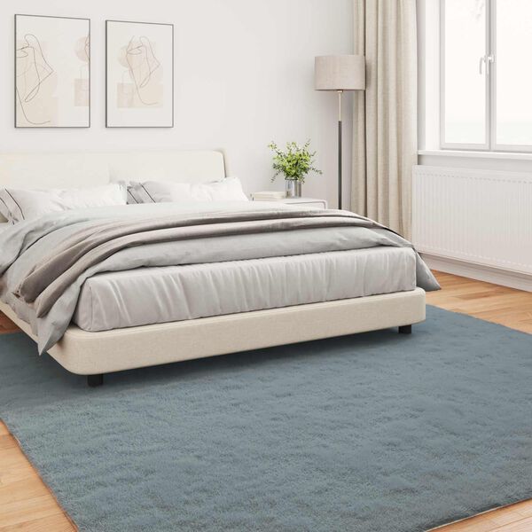 vidaXL Kunstfell Hasen Teppich Olite Anthrazit 240 x 240 cm Polyester