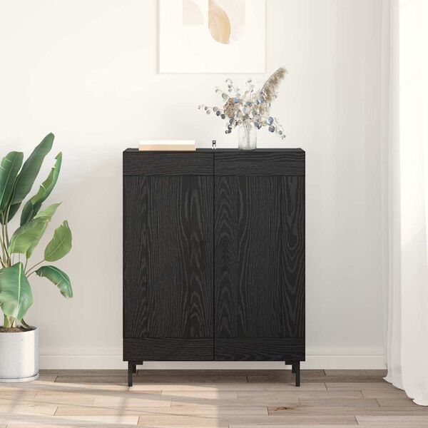 vidaXL Sideboard Schwarz Eichen-Optik 69,5 x 34 x 90 cm