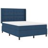 vidaXL Boxspringbett mit Matratze mit Kopfteil Blau 200 x 160 cm Stoff