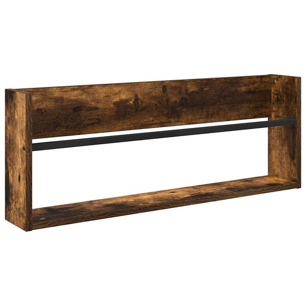 vidaXL Magazinregal Ger&auml;ucherte Eiche 80 x 12 x 30 cm Holzwerkstoff