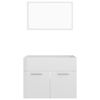 vidaXL 2-tlg. Badmöbel-Set Hochglanz-Weiß Holzwerkstoff