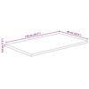 vidaXL Tischplatte mit Baumkante 110x60x3,8 cm Massivholz Mango