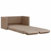 vidaXL Bodensofa mit Schlaffunktion Cappuccino-Braun Kunstleder