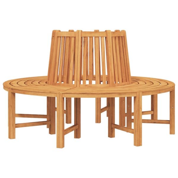 vidaXL Baumb&auml;nke 2 Stk. Halbrund &Oslash;160 cm Massivholz Teak