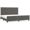 vidaXL Bettgestell ohne Matratze Dunkelgrau 200x200 cm Samt