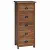 vidaXL Kommode mit Schubladen Natur 45 x 35 x 110 cm Massivholz Teak