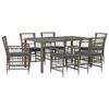 vidaXL Outdoor-Essgruppe 7 stk. Grau Poly-Rattan