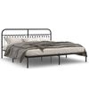 vidaXL Bettgestell mit Kopfteil Metall Schwarz 200x200 cm