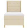 vidaXL Boxspringbett mit Matratze Creme 140 x 190 cm Stoff