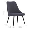 vidaXL Esszimmerst&uuml;hle 2 Stk. Dunkelgrau Stoff