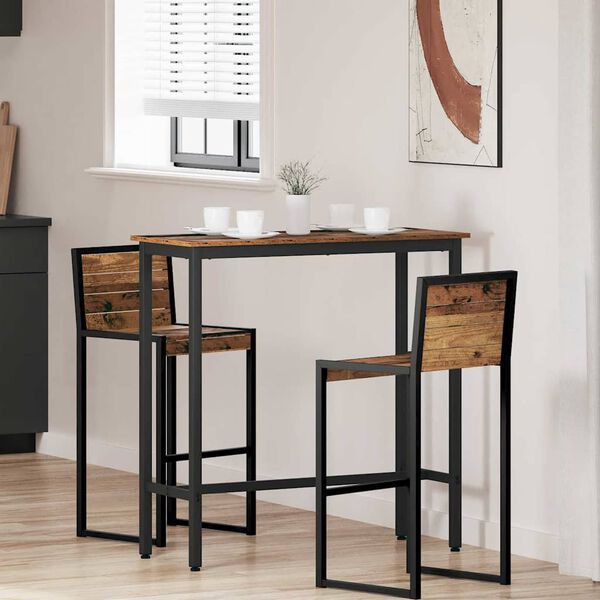 vidaXL Tisch Altholz 100 x 40 x 100,5 cm Ingenieure Holz und Stahl