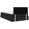 vidaXL Bett mit Stauraum und LED mit LED Schwarz 120 x 200 cm Stoff