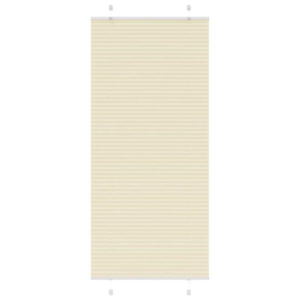 vidaXL Plissee Creme 95x200 cm Stoffbreite 94,4 cm Polyester