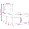vidaXL Boxspringbett mit Matratze Dunkelbraun 120x200 cm Stoff