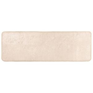 vidaXL Teppichl&auml;ufer Uni MARSA Creme 50 x 100 cm Polyester und PVC