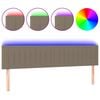 vidaXL LED Kopfteil Taupe 200x5x78/88 cm Stoff