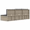 vidaXL 4-tlg. Garten-Lounge-Set mit Kissen Grau Poly Rattan