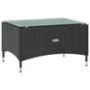 vidaXL 8-tlg. Garten-Lounge-Set mit Auflagen Poly Rattan Schwarz