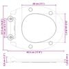 vidaXL Toilettensitz Wei&szlig; 47 x 37,5 x 3,8 cm Duroplast