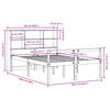 vidaXL Massivholzbett mit Regal ohne Matratze Wei&szlig; 120x200 cm Kiefer