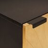 vidaXL Sideboard Schwarz und Gold 40 x 33 x 75 cm massives Mangoholz