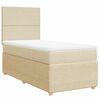 vidaXL Boxspringbett mit Matratze Creme 90x190 cm Stoff