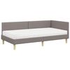 vidaXL Eckbettgestell mit Matratze Sonstiges 2 pcs Taupe Stoff