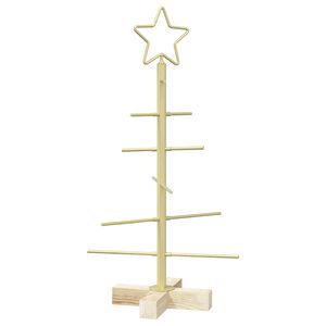 vidaXL Metall-Weihnachtsbaum mit St&auml;nder KUOPIO 60 cm Stahl Gold