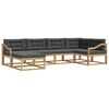 vidaXL Outdoor-Sofagarnitur 5 stk. Wei&szlig; und Anthrazit Polyester