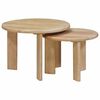 vidaXL Nesting-Couchtische 2 Stk. Schwarz &Oslash; 50 x 40 cm