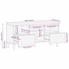 vidaXL TV-Schr&auml;nk Honigbraun 100 x 33 x 46 cm Massivholz Mango