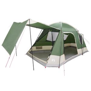 vidaXL H&uuml;tten-Zelt 8 Personen Gr&uuml;n Polyester und Stahl