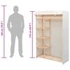 vidaXL Schrank Stoff und Kiefernholz 110 x 40 x 170 cm