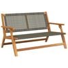 vidaXL Garten Relax Bank Grau Massivholz Akazie