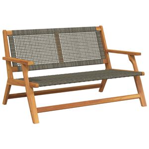 vidaXL Garten Relax Bank Grau Massivholz Akazie