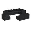 vidaXL 8-tlg. Garten-Lounge-Set mit Kissen Poly Rattan Schwarz